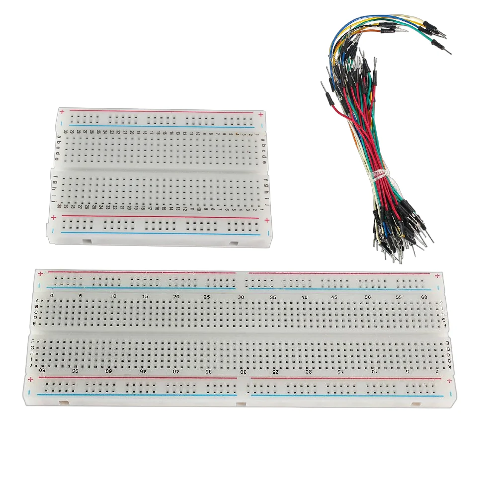 MB-102 prototipo de placa de pruebas 400 830 puntos PCB sin soldadura placa de pan cables de puente placa de Cable DIY Cable Dupont para Kit Arduino