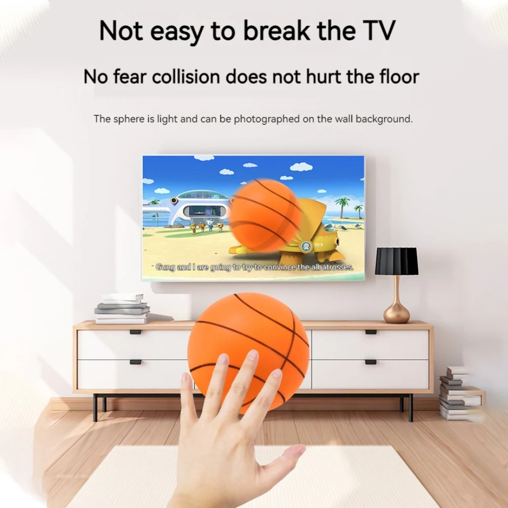 Foam Basketball Silent Mute Ball For Kids Indoor Safe Soft Squeezable Bouncing Toy No Noise Play Gym Home Training