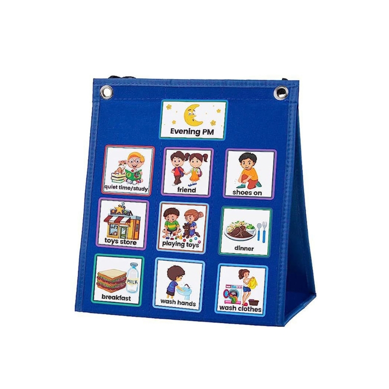 Tabla de programación Visual para niños, tabla de rutina diaria, herramienta de ayuda de aprendizaje con 70 tarjetas de imagen para niños en casa