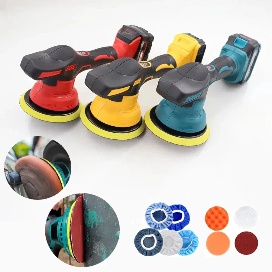 Car Polisher Waxing Machine 8 Position Adjustable Electric Waxing Tool for Makita/Dewalt/Milwaukee 21V Battery