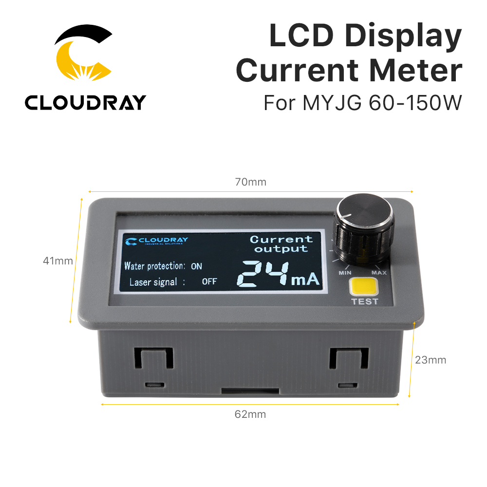Écran externe de compteur de courant de CO2 d'affichage à cristaux liquides de Cloudray pour l'alimentation d'énergie de Laser de CO2 de série MYJG 60W et 150W