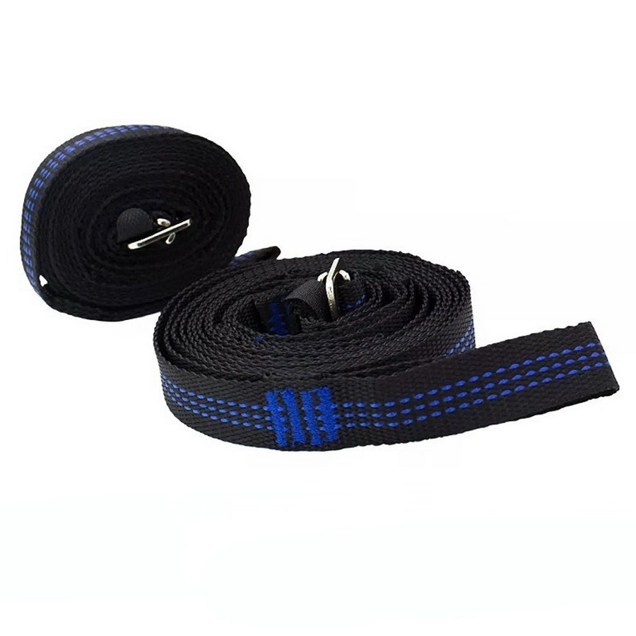 Rede ajustável para acampamento ao ar livre, Rede portátil, Rede com alças, Cintos suspensos, Corda de árvores, 300cm