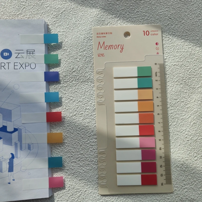 200/800 Sheets Morandi Color Index Memo Pad Loose-leaf Sticky Notes Page Flag Markers Book Tabs Sticker Stationery Supplies