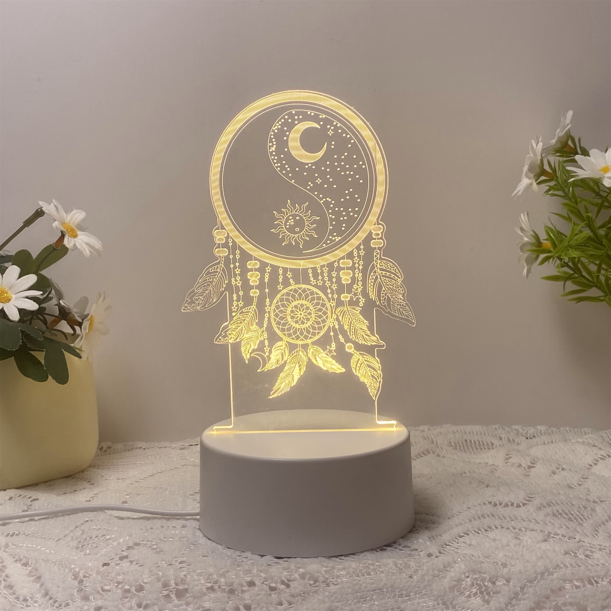 1pcs3D Fischernetz-Nachtlicht, USB kreatives Traum-dekoratives Nachtlicht, Geburtstags-Weihnachtsgeschenk an Freunde und Verwandte.