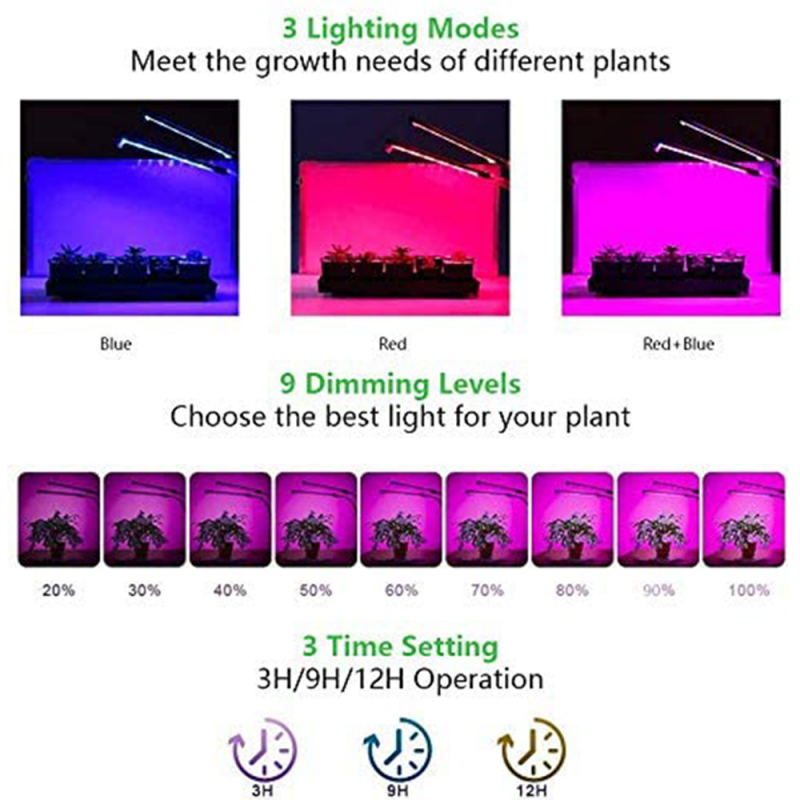 Usb 5v led cresce a luz espectro completo planta lâmpada com mangueira flexível estufa interior phyto lâmpada flor mudas luz hidropônica