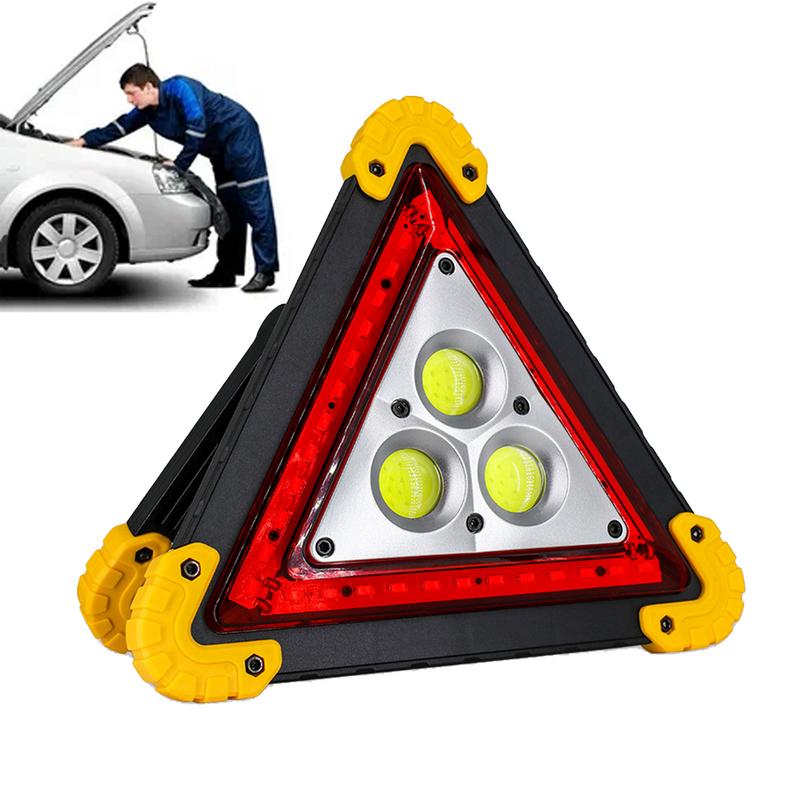 Triangular Led Safety Sign USB Charge Folding Red LED Warning Light Car Breakdown Emergency Safety Stop Sign Bright & Eye-Catch