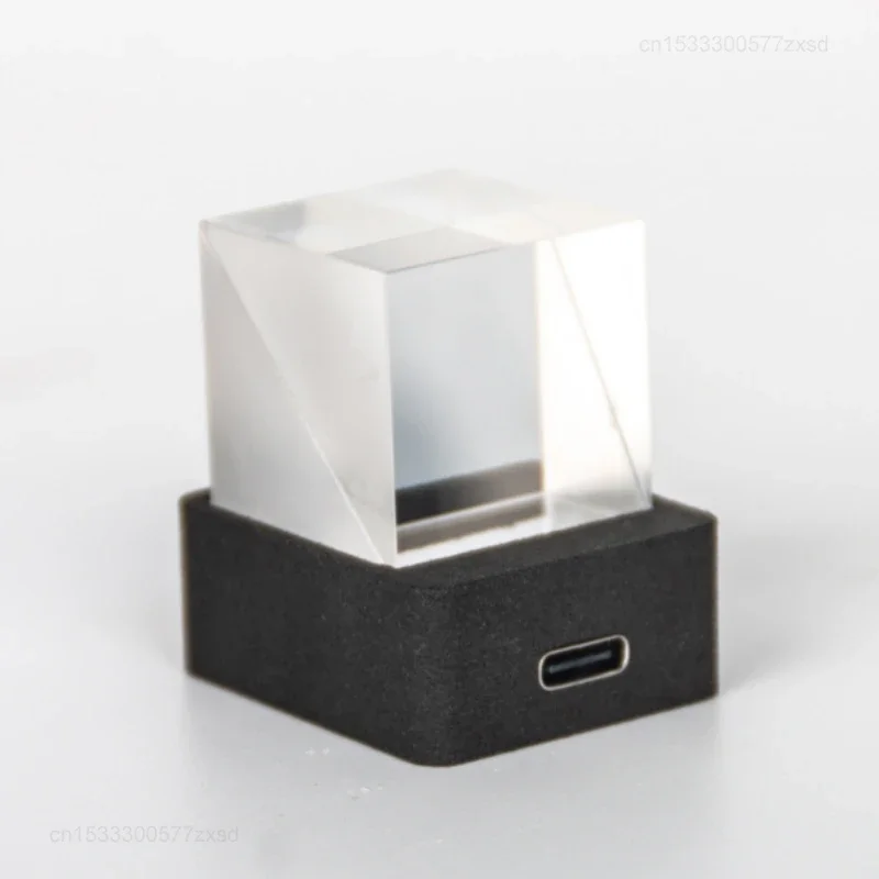GeekMagic GIFTV Crystal Cube จอแสดงผลภาพโฮโลแกรมเดสก์ท็อปสถานีอากาศอัจฉริยะนาฬิกาดิจิตอลพร้อมอัลบั้มภาพเคลื่อนไหว GIF