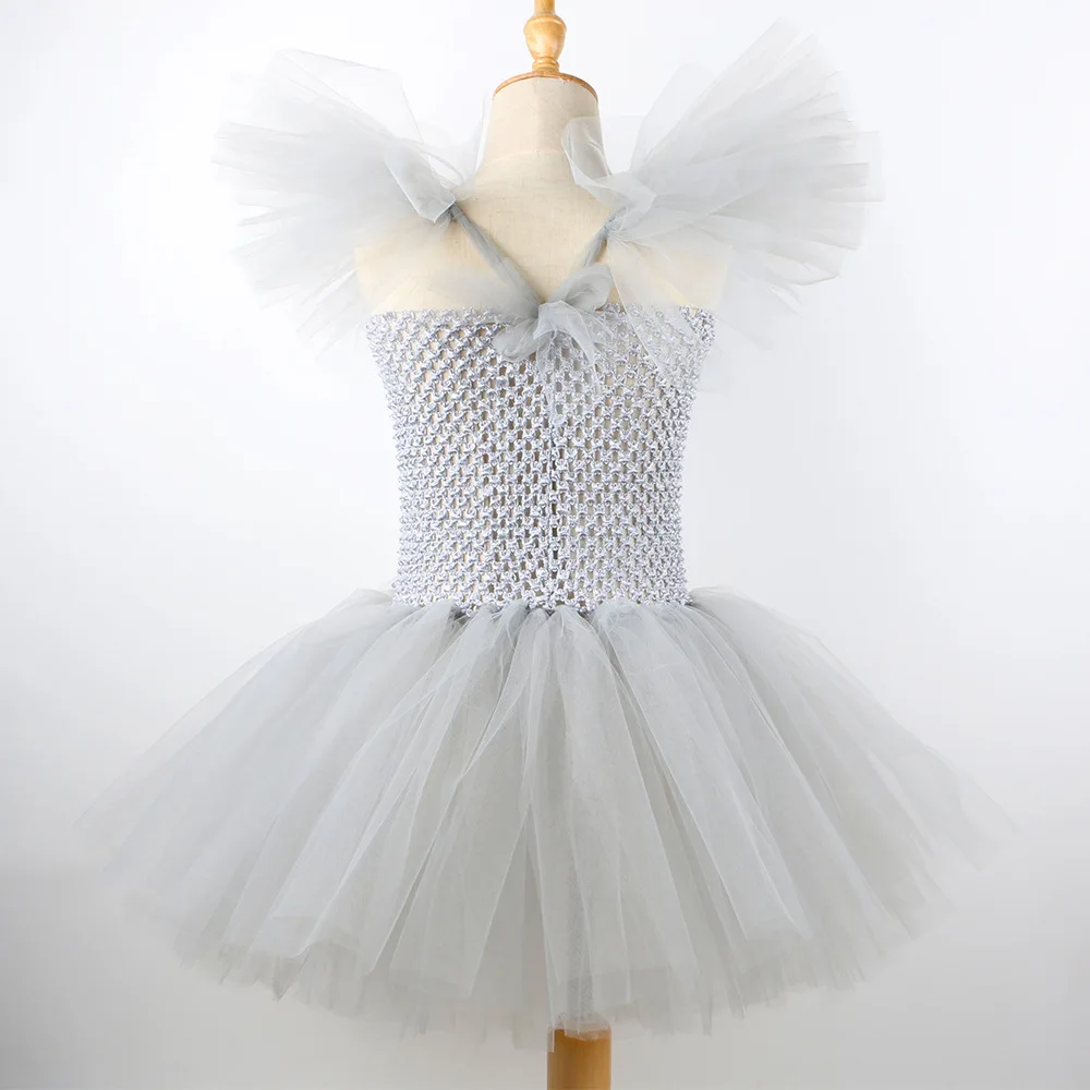 女の子用グレーのジョーカー風ドレス キッズ 2025 ハロウィン カーニバル コスプレ 怖いピエロコスチューム 子供用 ドレスアップ パーティー服
