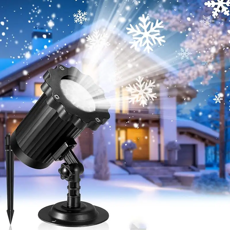 スノーフレーク Led ランプリモコン屋外芝生庭クリスマスステージ装飾装飾投影パターン吹雪ランプ新