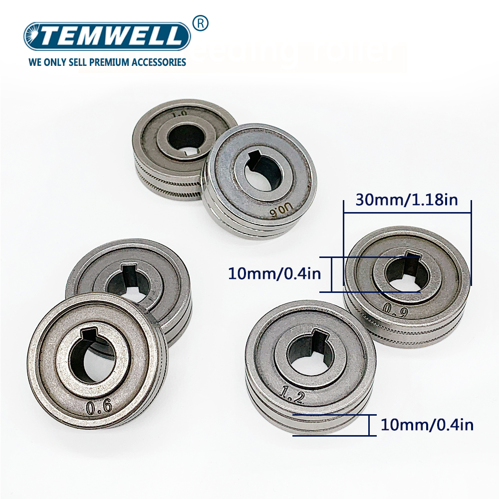 MIG/MAG เชื่อม Feeder ม้วน V U Knurl Groove 0.6 มม.0.8 มม.1.0 มม.1.2 มม.1.4 มม.ขนาด 30x10x10 มม.RS-775S SSJ-29 Feeder Rollfor Stee