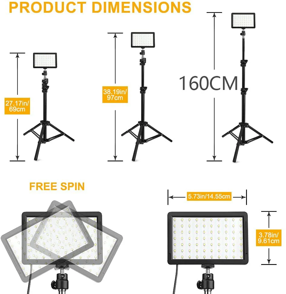 Kit de iluminación Led para fotografía y cámara, luz de vídeo con trípode, filtros RGB de 4 colores para filmación, transmisión, grabación en estudio