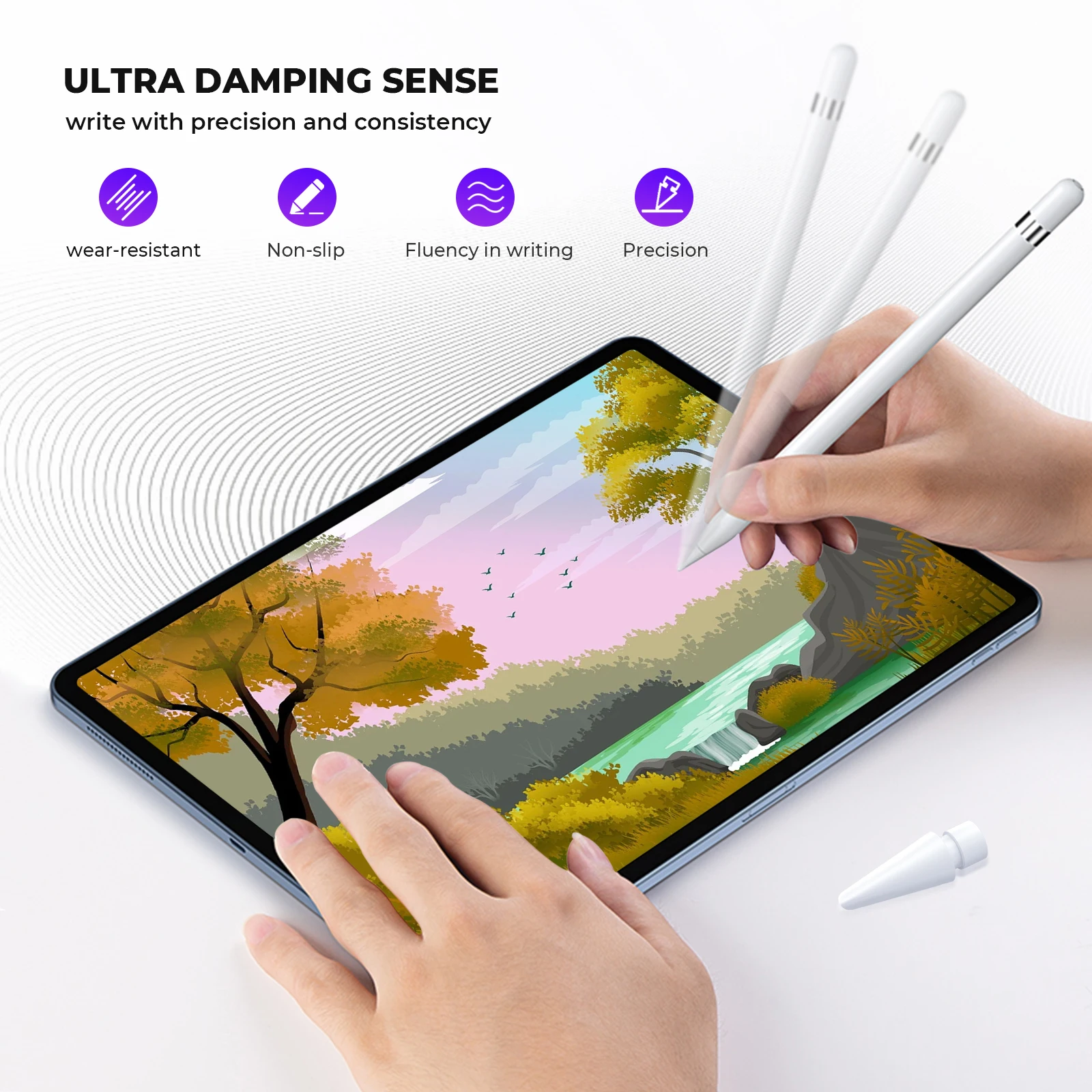 6/4 in 1Replacement Pencil Tips For Apple Pencil Pro/2nd Gen/1st Gen/USB-C, Upgraded iPad Pen Tips With Storage Case