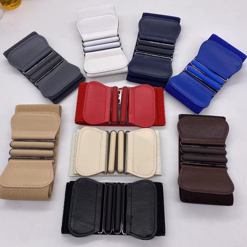 Ceinture élastique large pour femmes, ceintures blanches de travail, Corset extensible de haute qualité, à la mode, DT099