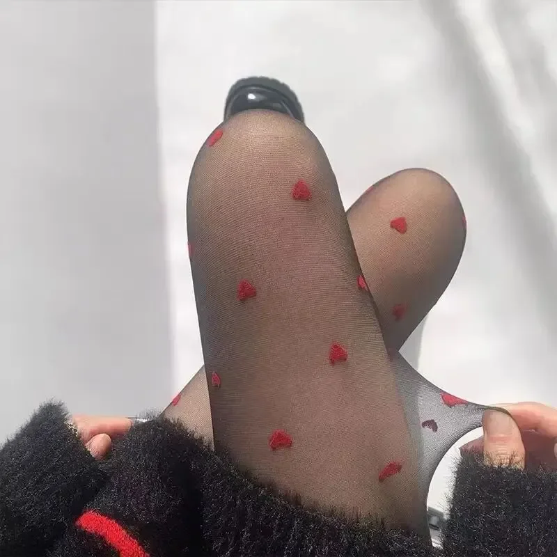 Medias clásicas de seda con lunares pequeños para mujer, medias finas Vintage, pantimedias para mujer, medias sexis de verano