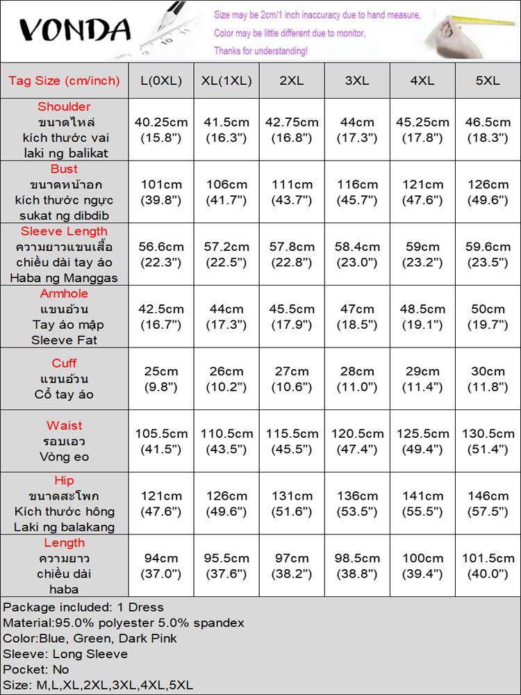 VONDA-女性のボヘミアンプリントのミニドレス,膝丈,長いパフスリーブ,ヴィンテージのイブニングドレス,大きいサイズ,2024