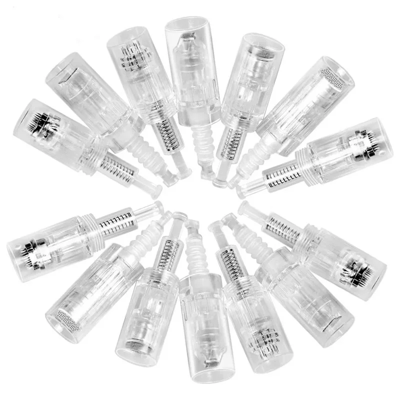 10 pçs derma caneta parafuso cartucho micro agulhas baioneta microagulhamento substituição para elétrico ultima a6 tatuagem rolo 9/12/24 pinos