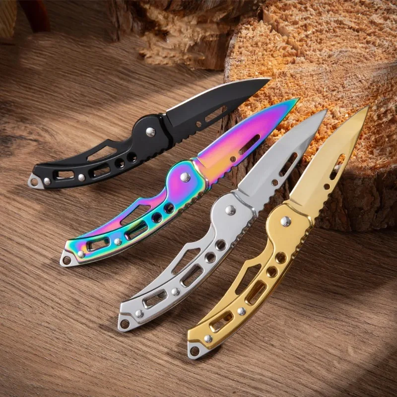 Multifunctional Portable Knife Pocket Knife Mini Folding Knife Kitchen Knives Stainless Steel Keychain Sharp for Vegetable Fruit