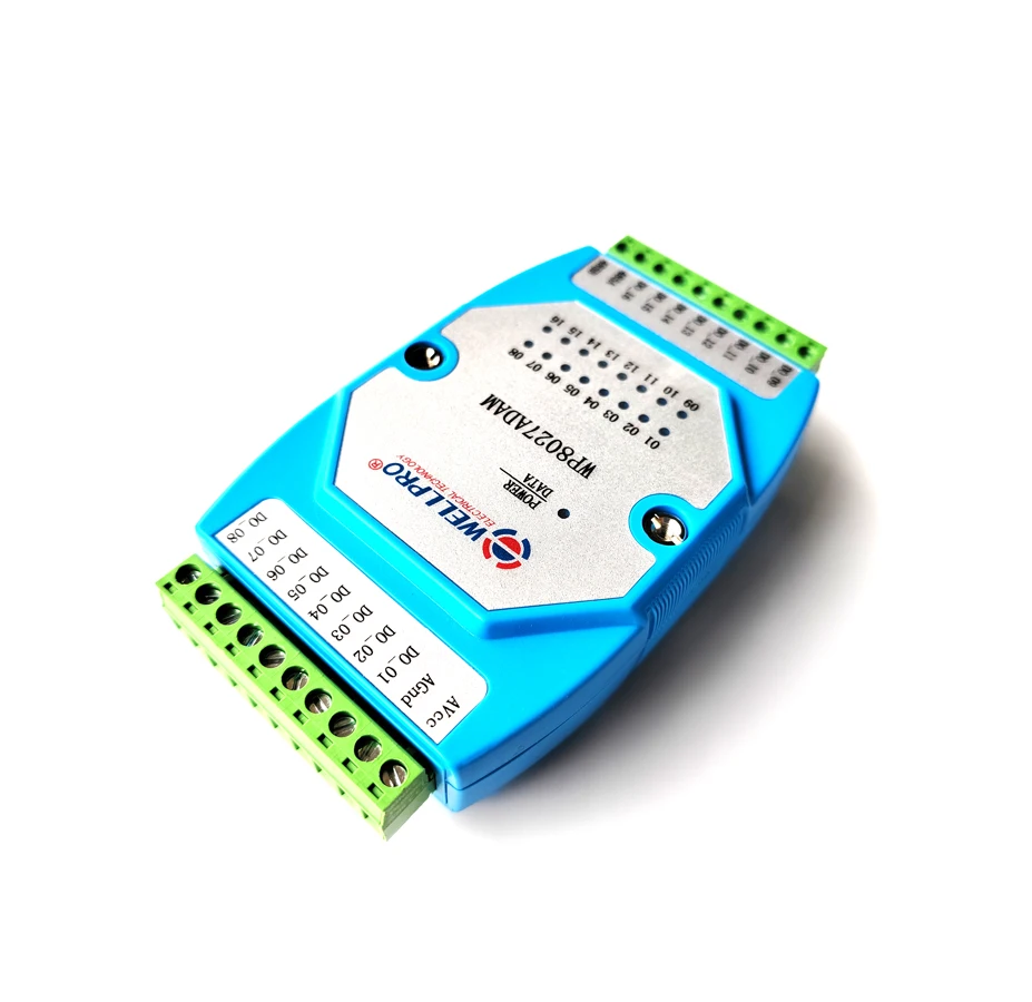 16 Kanalen Digitale Uitgang Module Optocoupler Geïsoleerde 16 Doen RS485 Modbus Rtu Communicatie Wellpro WP8027ADAM