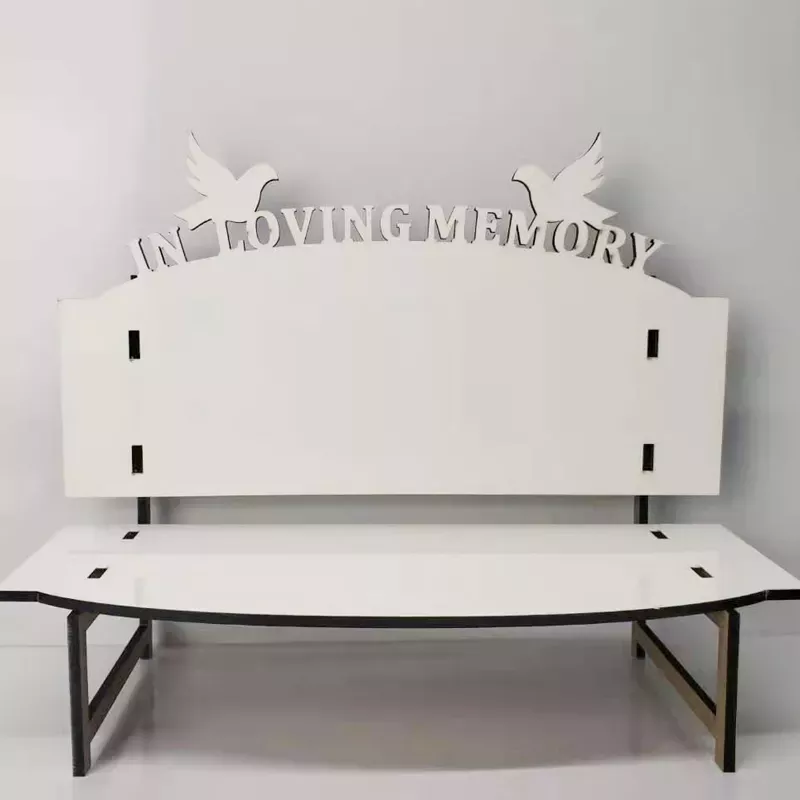 Free Shipping 10 Sets/Lot 4/7 Inch MDF In Loving Memory Sublimation Blanks Memorial Benches For Home Decoration