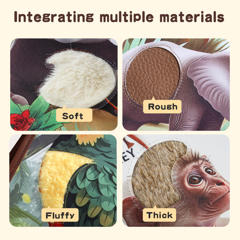 Cognitive and tactile training for children's touch books in early education