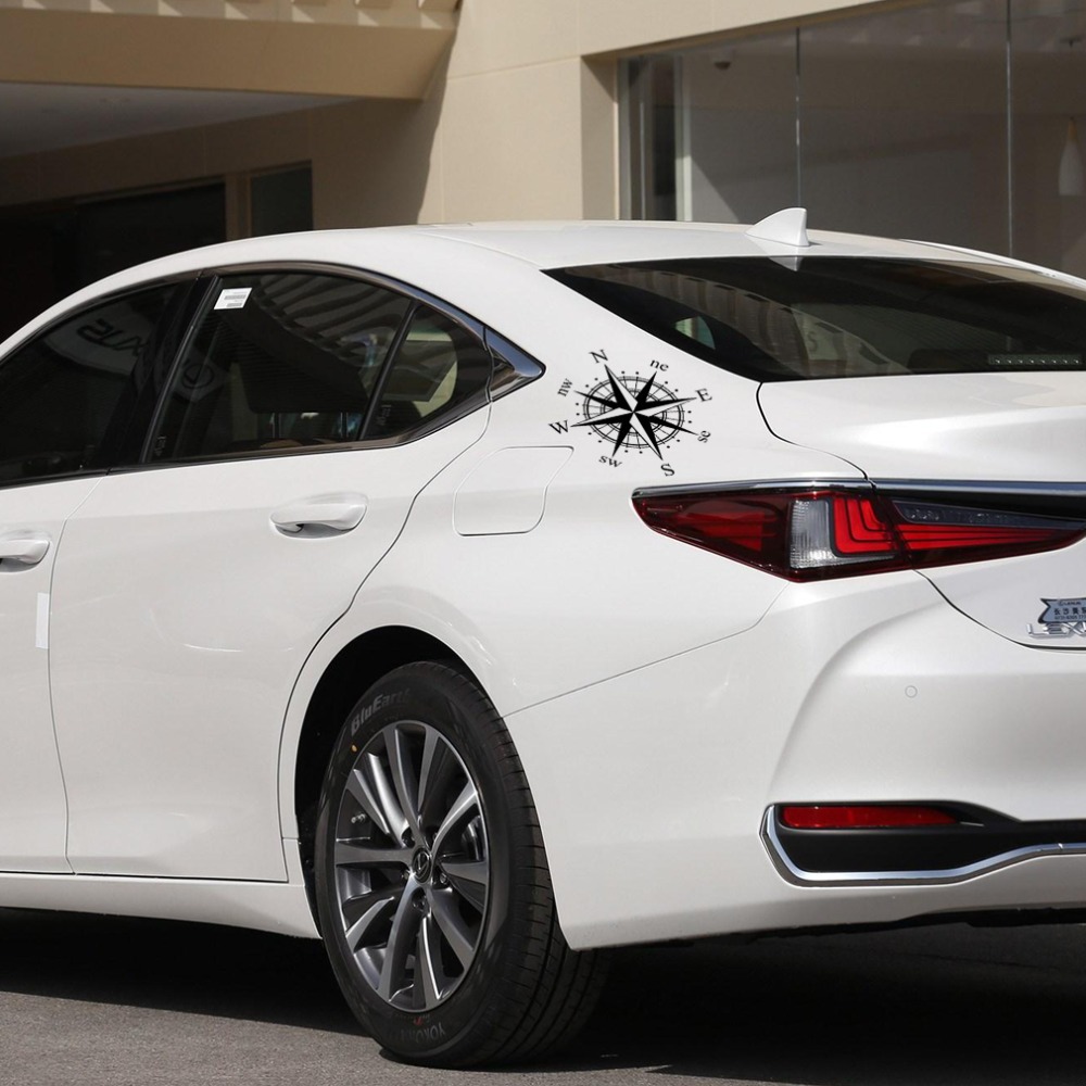 Adesivo de carro nswe bússola personalidade criativa decalques arte design auto motocicletas acessórios exteriores para decoração de caminhão rv