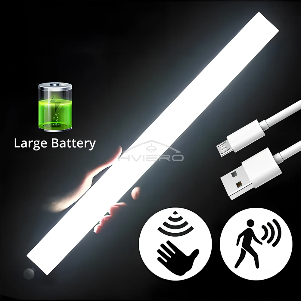 Liquidação_luzes noturnas sensor de movimento sem fio lâmpada led usb recarregável magnética para guarda-roupa quarto armário cozinha corredor tubo det