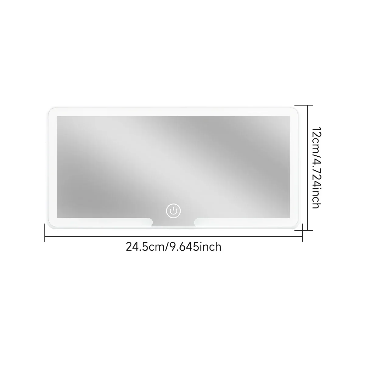 Modo de luz LED, espejo de tocador con visera de atenuación continua, espejo de tocador con sensor táctil recargable, práctico espejo de tocador para coche