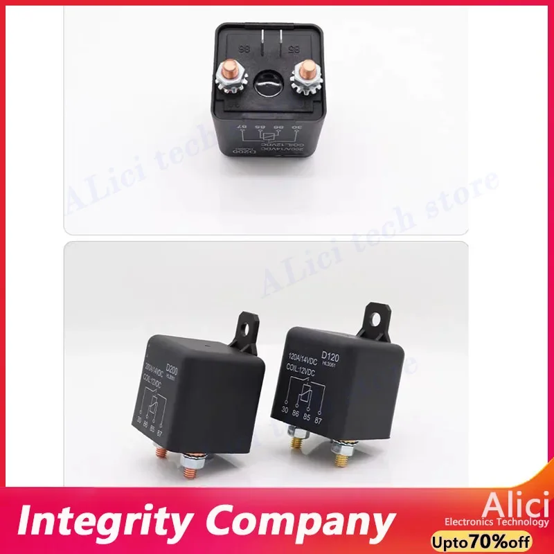 200A high current car relay 120A 200A 250A DC start 12V 24V battery power supply modification for a long time