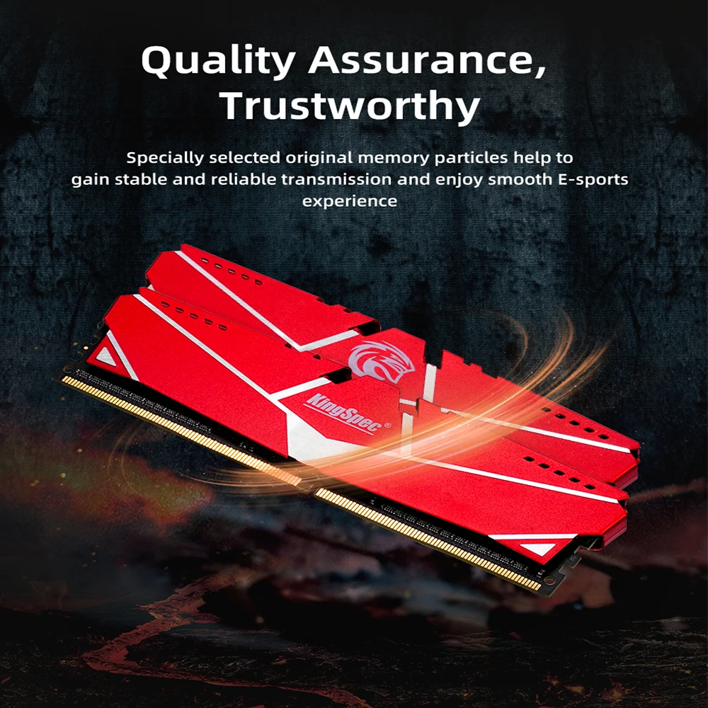 KingSpec DDR4 8GB 16GB Memoria Ram DDR4 2666 3200 Memoria disipador de calor de escritorio Memoria Ram Ddr4 3200mhz Dimm con disipador de calor XMP para PC