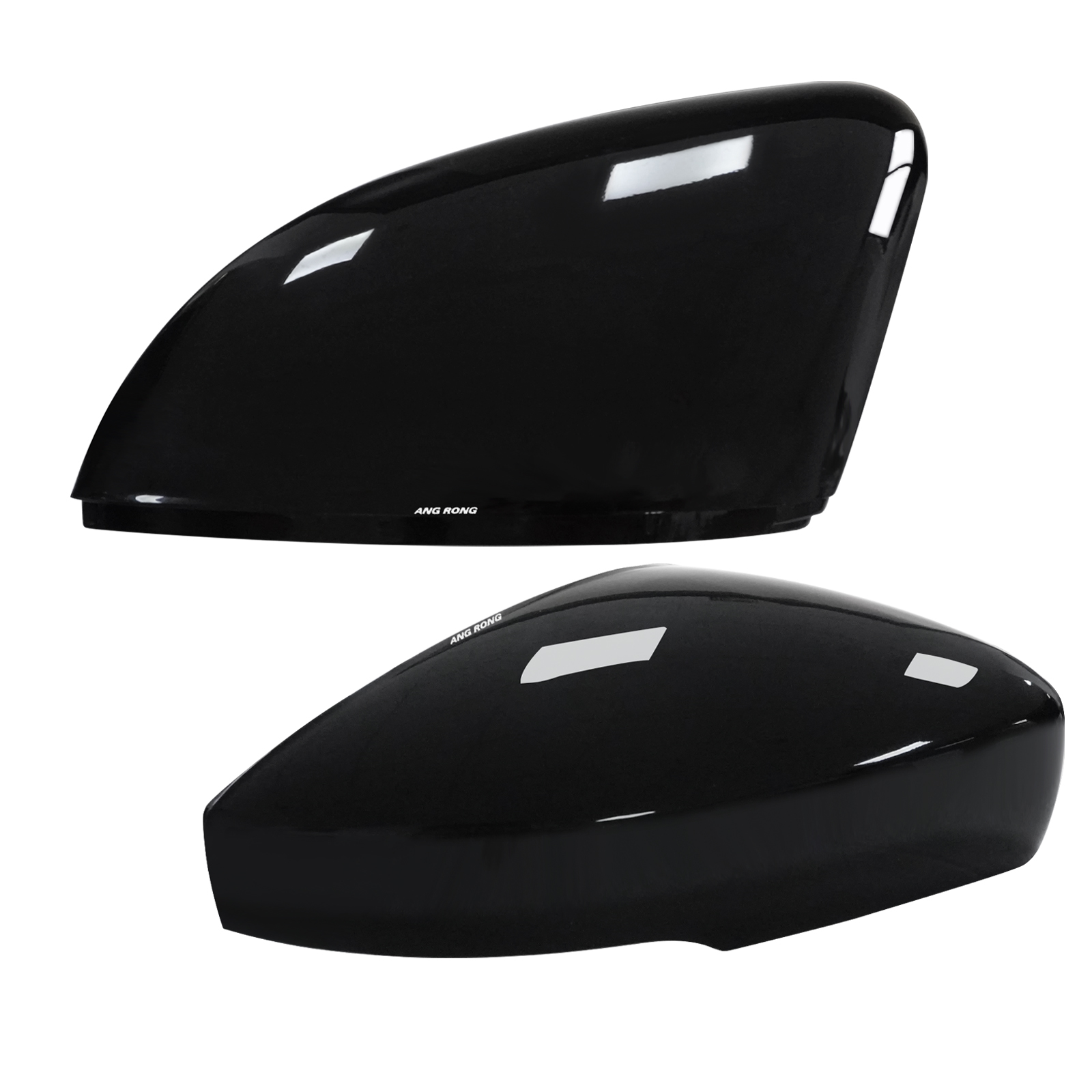 光沢のある黒いドアミラーカバー,VWポロ6r 2009-2018 up 2016