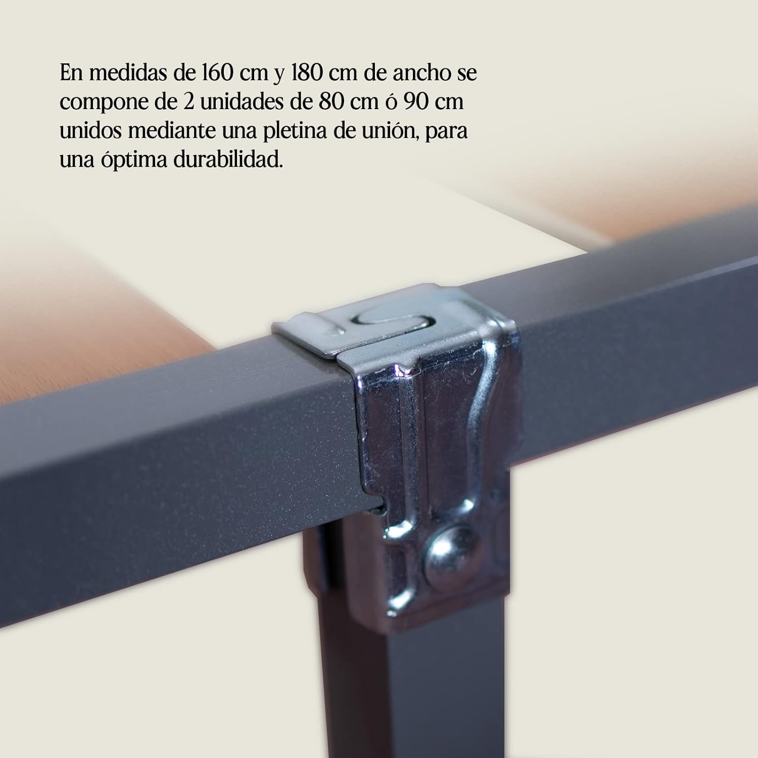 Somier Eco para Cama 90 x 190 cm Somier Sin Patas Láminas9cm y Estructura de Tubos de Acero