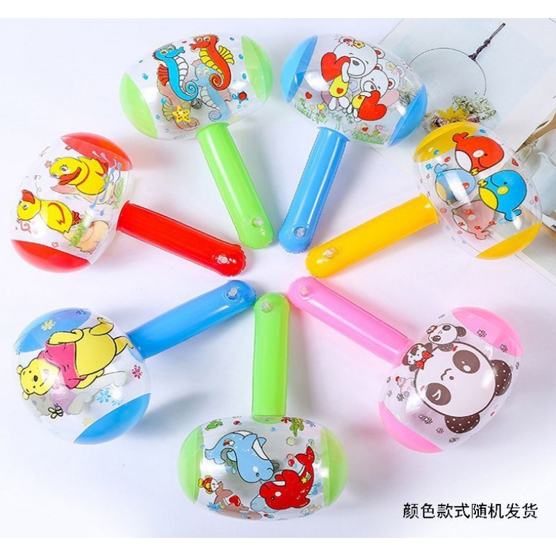 Pequeno martelo inflável com sino para crianças, brinquedos do jardim de infância, presente do dia das crianças, brinquedos de piscina