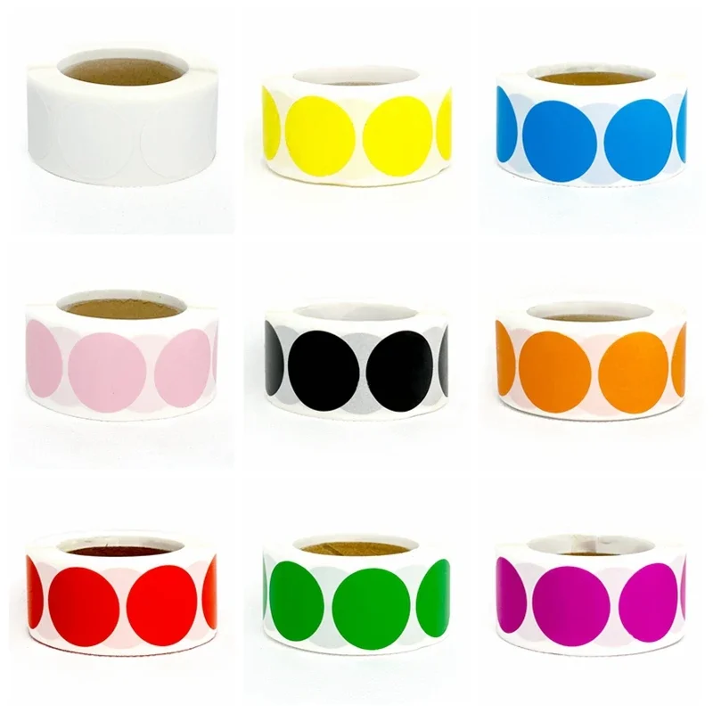 50-500 Chiếc 1Inch Tròn Trống Handmade Miếng Dán Đen Trắng Hồng GiấY Dán Thêu Sò Dán Đảng Tặng Đồ Trang Trí hãng Đĩa