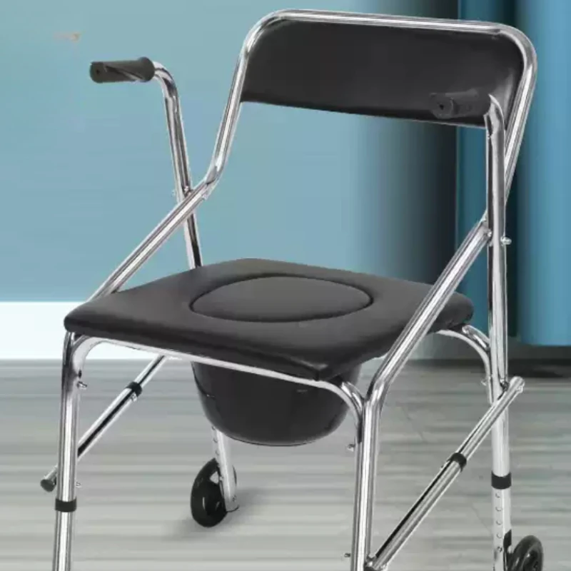 Disabled Portable Device Wheelchair Assistance Stand Up Adjustable Heights Shower Chair Folding Free Senior Assembly Handle