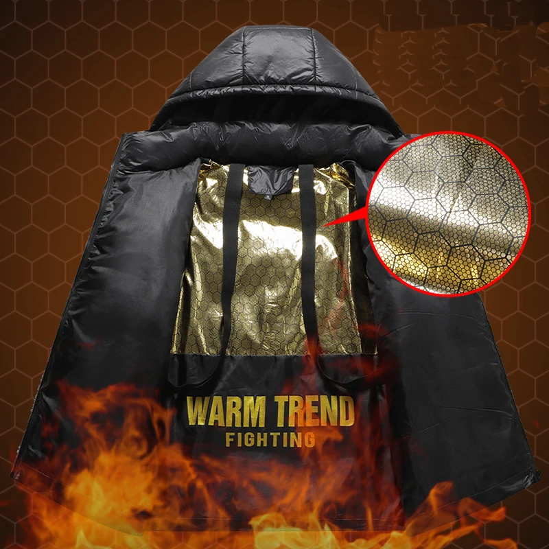 Parka de invierno para hombre, abrigos de lujo a la moda, nueva sección, Parka de algodón gruesa informal, prendas de vestir con capucha, chaquetas cálidas a prueba de viento, sudaderas con capucha, 2024
