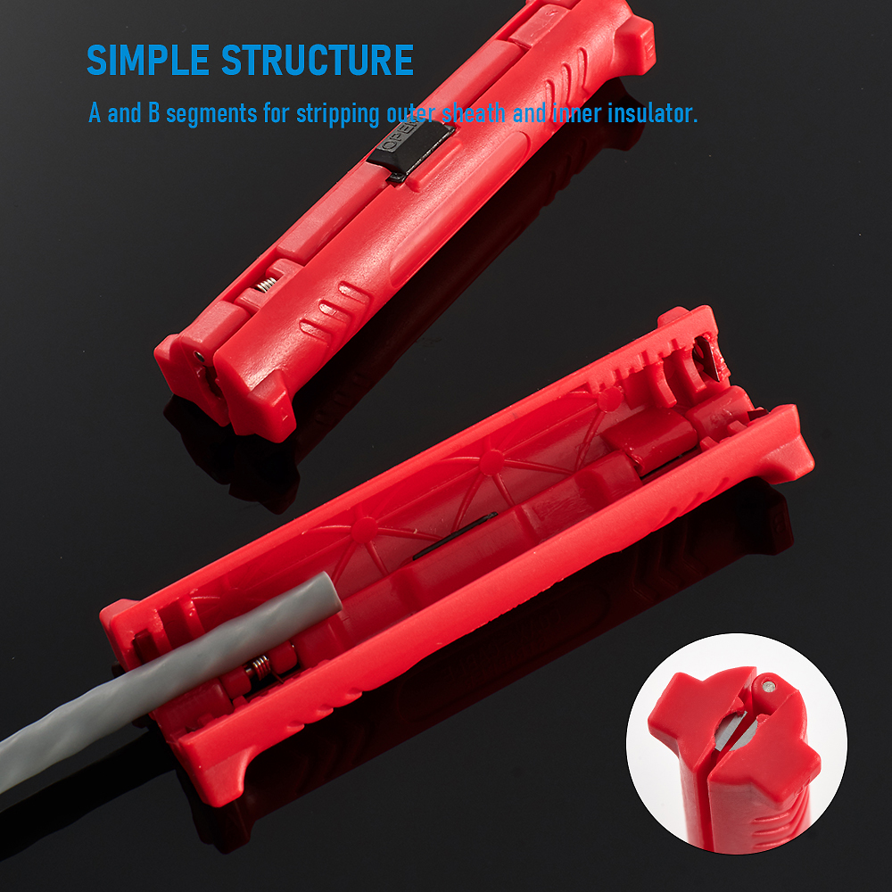 Elektrische Draad Stripper Pen netwerkkabel Gereedschap Draad Kabelschaar Roterende Coaxiale Draad Strippen Snijmachine Tang