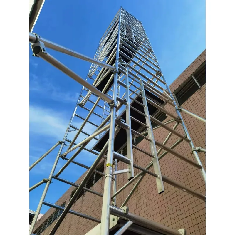 Aluminum Alloy Scaffolding System Quick Lock Assembly Mobile Tower Lightweight Construction Platform For Maintenance Work