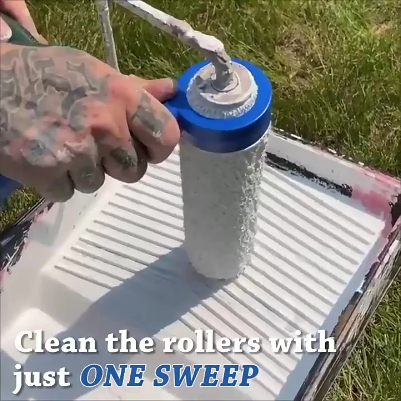 Roller Saver Cleaner เครื่องมือทําความสะอาดง่ายเป็นพิเศษ ลูกกลิ้งทาสี Spinner แปรงทําความสะอาดสําหรับทําความสะอาดแขน