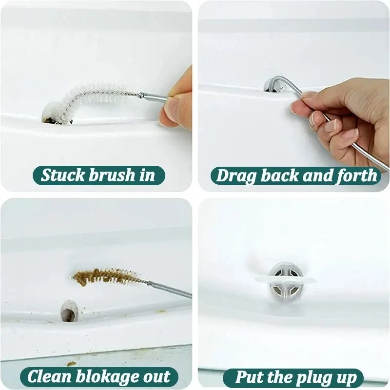 5/6 Pcs ตู้เย็นท่อระบายน้ํา Clog Remover ตู้เย็นแปรงน้ํา Outlet CLEANER สําหรับครัวเรือนทําความสะอาดขุดลอกเครื่องมือทําความสะอาด