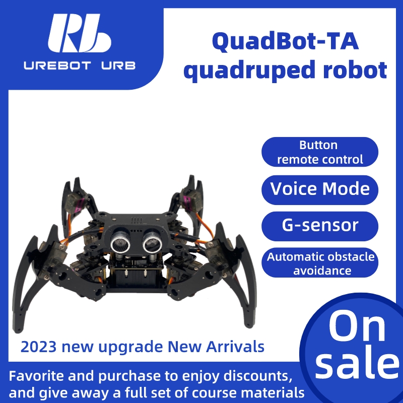 Vapor brinquedo educacional quadruped aranha robô kit para arduino controle remoto sem fio andando rastejando robótica