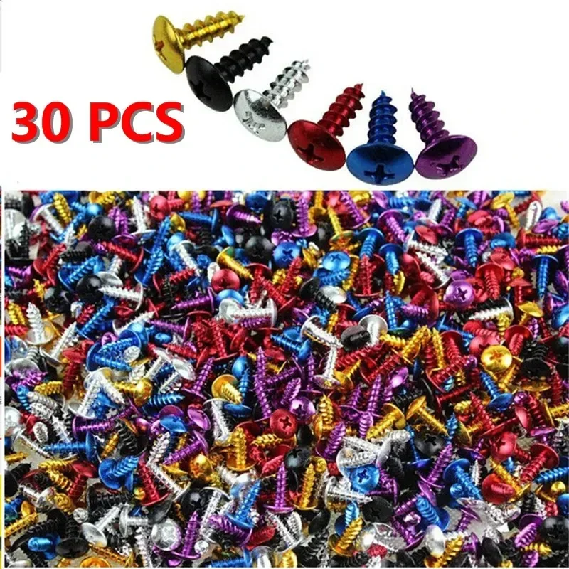 30 pc/lote M5x16 alumínio motocicleta parafuso colorido cor moto motor bicicleta Motocicleta parafusos auto-roscantes M5 * 16 parafuso