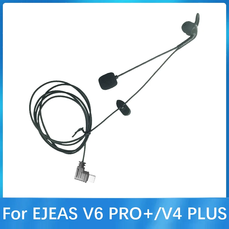 Fone de ouvido intra-auricular para árbitro, interface tipo C, adequado para EJEAS V6 Pro + /V4 Plus, capacete de motocicleta, intercomunicador Bluetooth