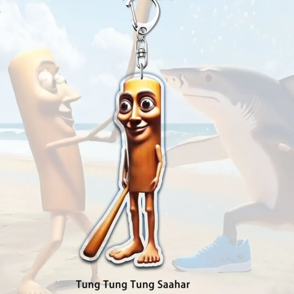 Брелок Tralalero Tralala Brainrot Tung Tung Sahur, акриловый брелок Trulimero Trulicina TungTungTungSahur, брелок Boneca Ambalam Funny