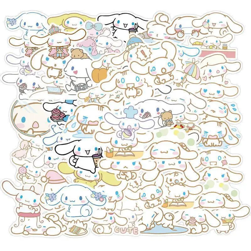50pcs สติกเกอร์น่ารัก Cinnamoroll Kuromi My Melody สติกเกอร์สําหรับแล็ปท็อปเคสโทรศัพท์สาว Sanrio My Melody อะนิเมะสติกเกอร์ของเล่นเด็ก
