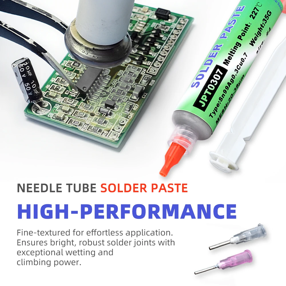 ตะกั่วฟรีอุณหภูมิสูง Solder Paste Sn99 Ag0.3 Cu0.7 เข็ม, โทรศัพท์มือถือซ็อกเก็ต USB ซ่อม, LED บัดกรี