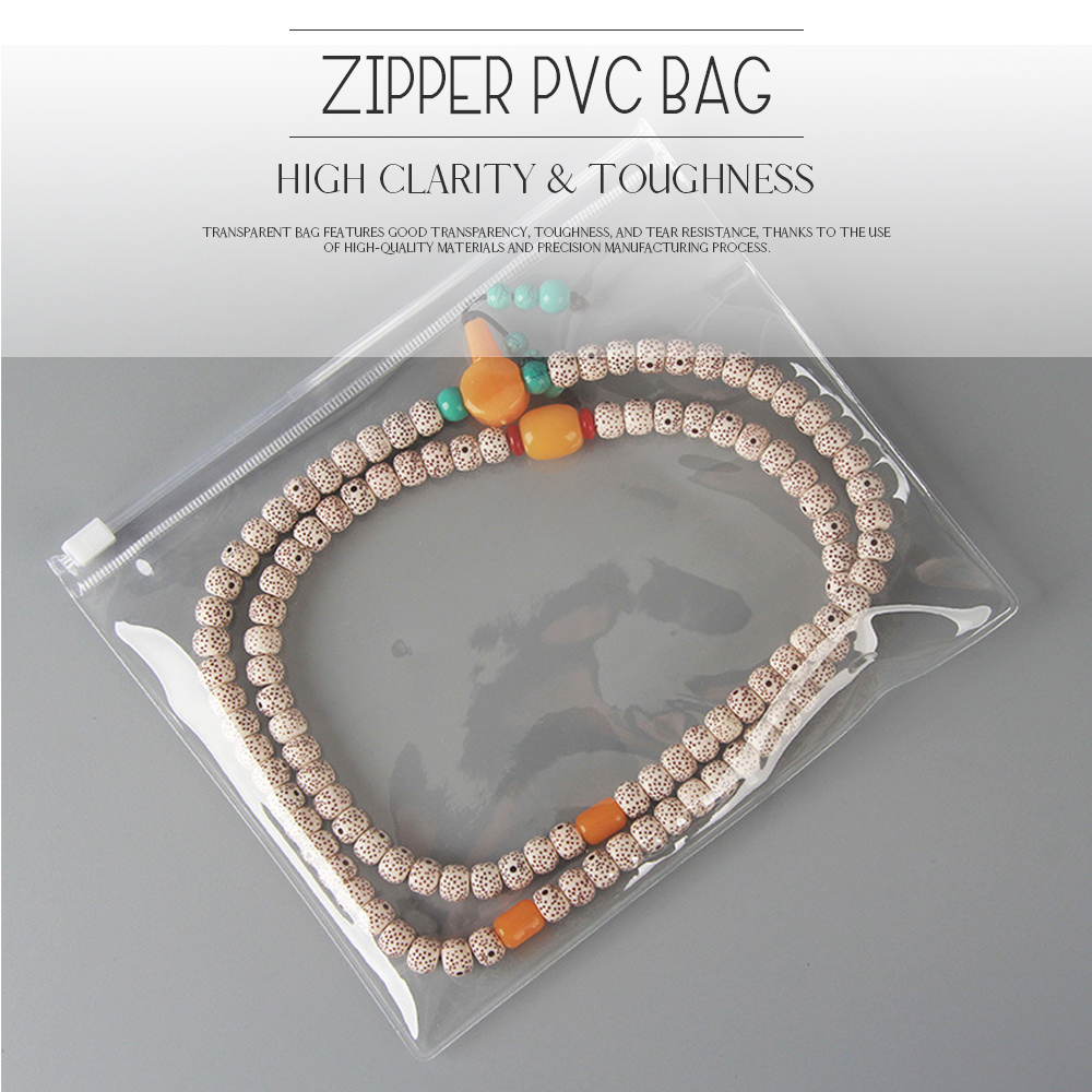 10/20 pçs saco com zíper jóias plástico pvc transparente pulseira colar brincos saco de presente de armazenamento para embalagens de pequenas empresas
