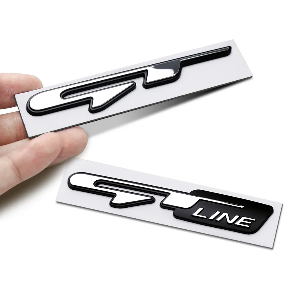 3D Car GT line Design Fender Задний багажник эмблема кузова наклейка для Peugeot для Kia K9 Forte Ceed Cerato RIO K3 K5 аксессуары