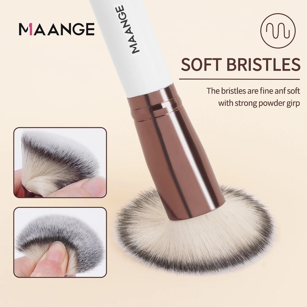 Maange แปรงแต่งหน้า1ชิ้นพร้อมกล่องคอนซีลเลอร์แป้งรองพื้นแปรงคอนทัวร์แปรงขนนุ่มหนาแน่นเครื่องมือความงามสำหรับผู้หญิง