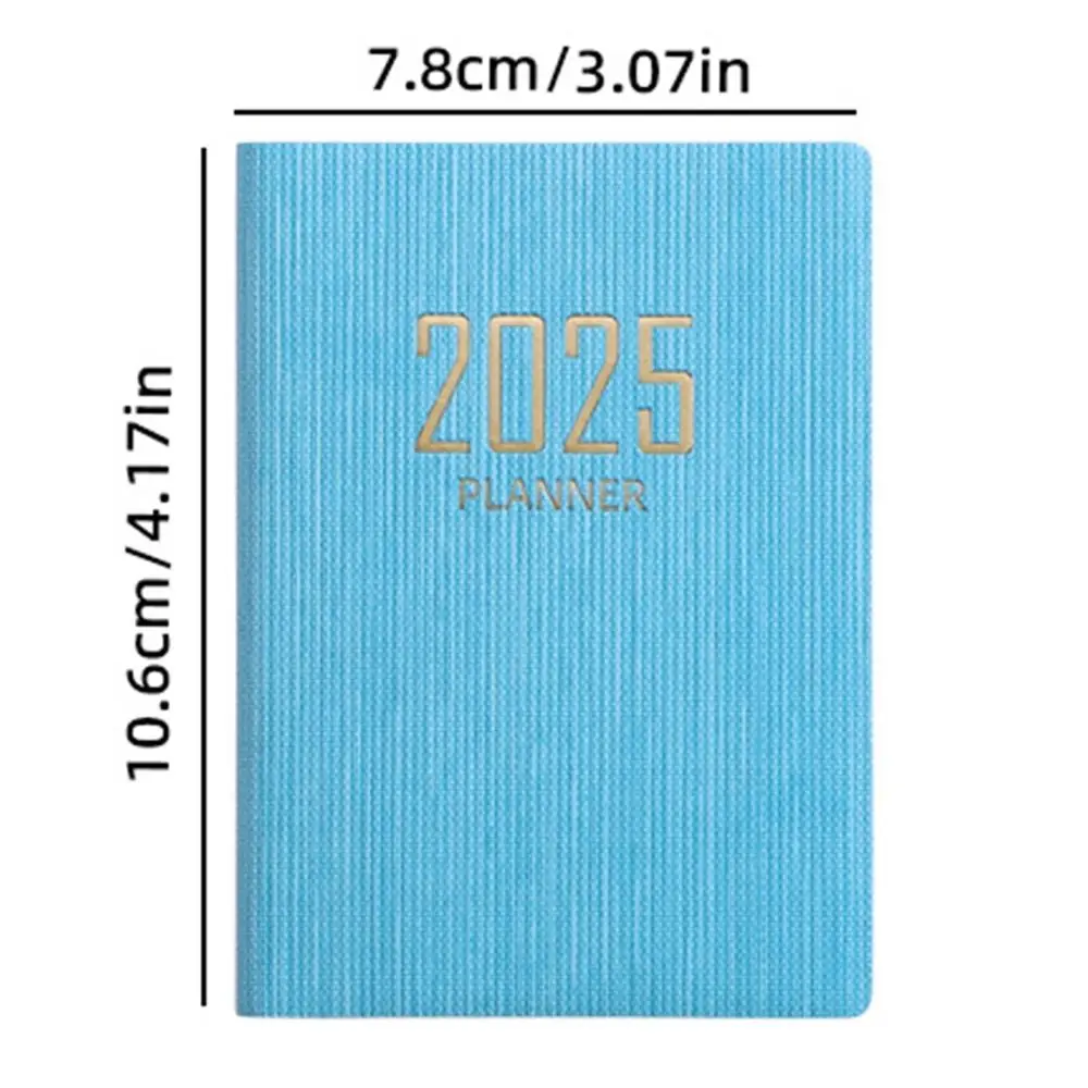 English A7 Mini Pocket Notebook 12 Months Taking Notes 2025 Schedule Planner Notepad Academic Weekly Agenda Diary Notepad