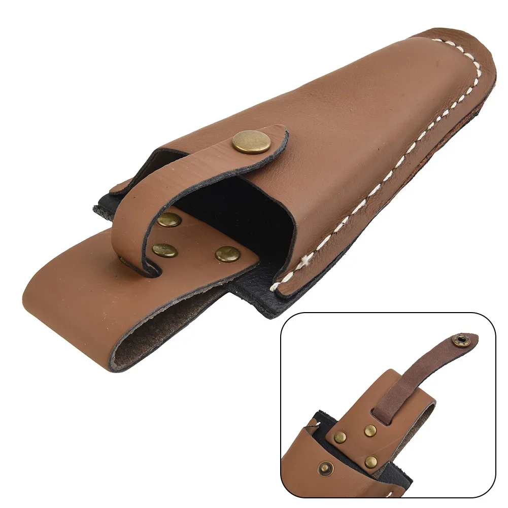 Bolsa de herramientas de cuero para electricista, soporte de cintura, alicates, almacenamiento, bolsa con hebilla portátil para herramientas de recorte de jardinería, tijeras de podar, 1 ud.